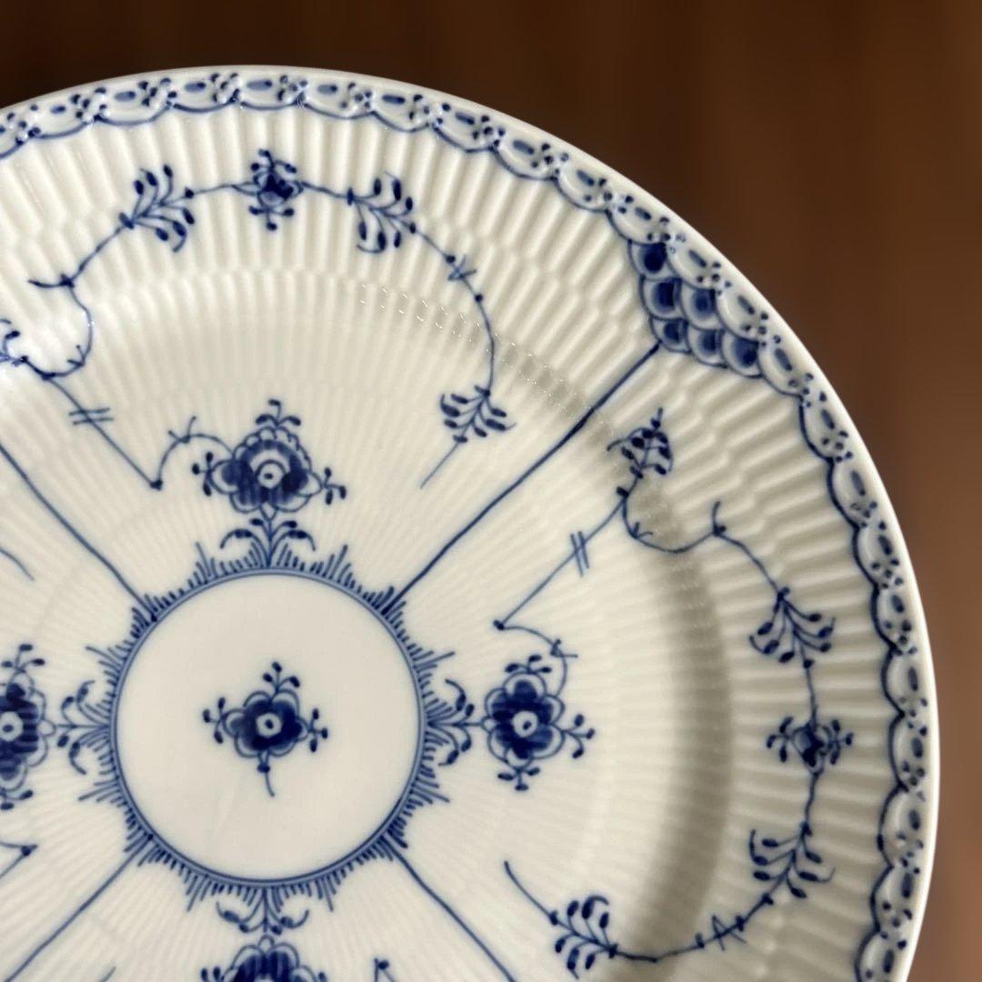 ロイヤルコペンハーゲン　ブルーフルーテッド　ハーフレース　プレート　大皿