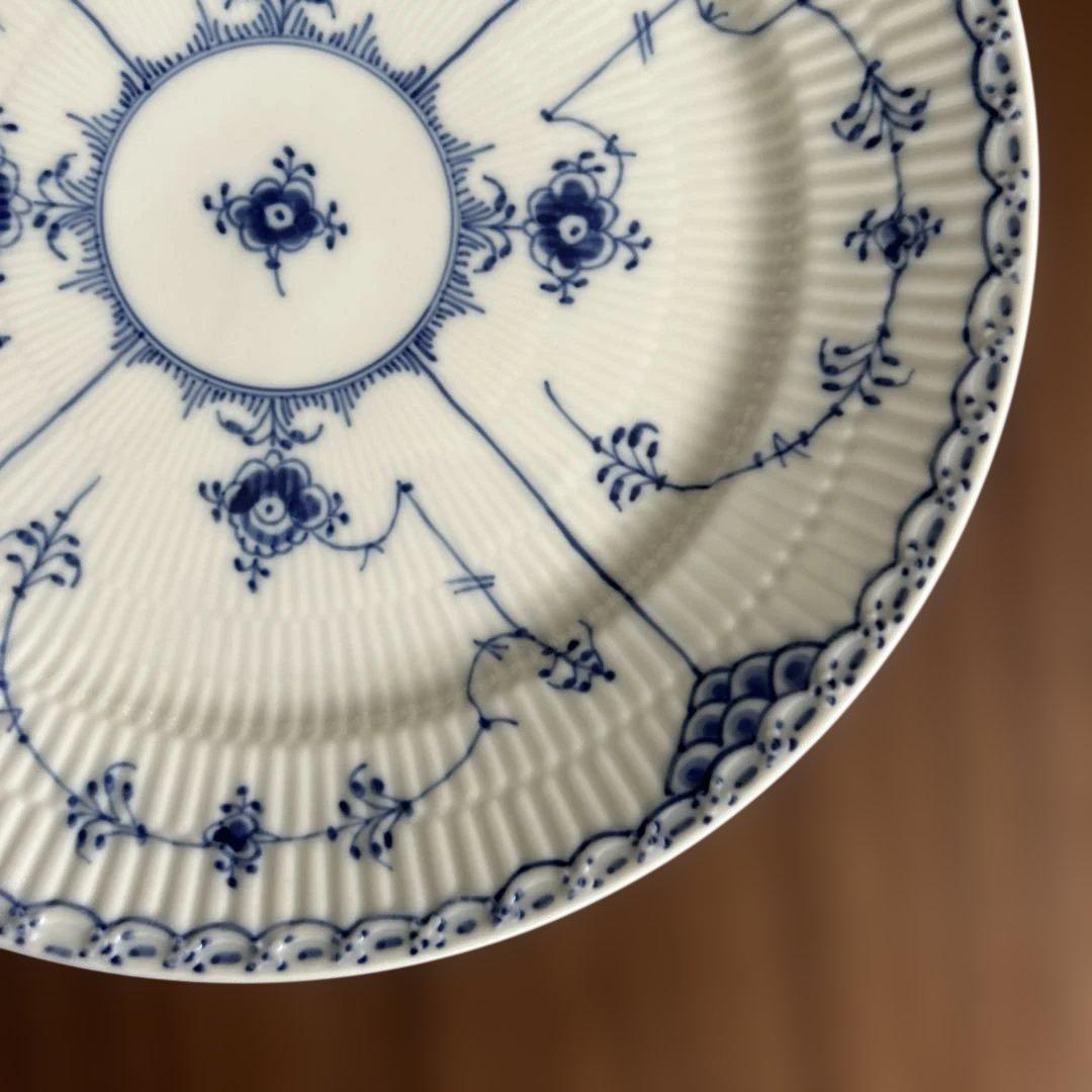 ロイヤルコペンハーゲン　ブルーフルーテッド　ハーフレース　プレート　大皿