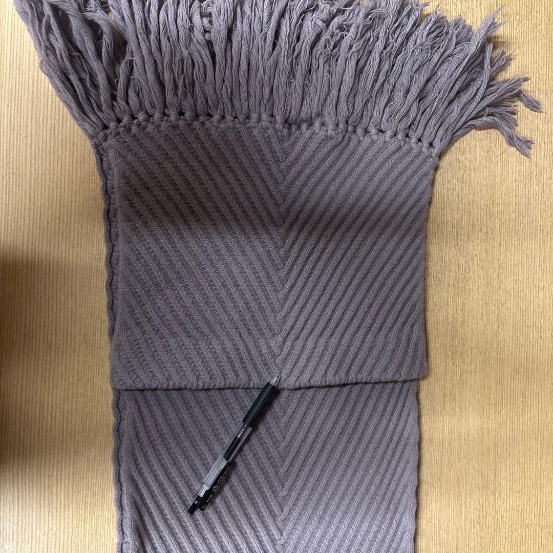 LOUIS VUITTON ウールとカシミアリブ編みマフラー