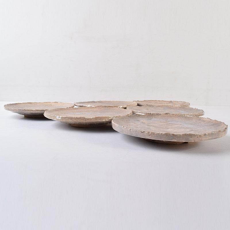 和食器　萩焼　十一世　坂高麗左衛門作　銘々皿　六客　共箱　V　R8630