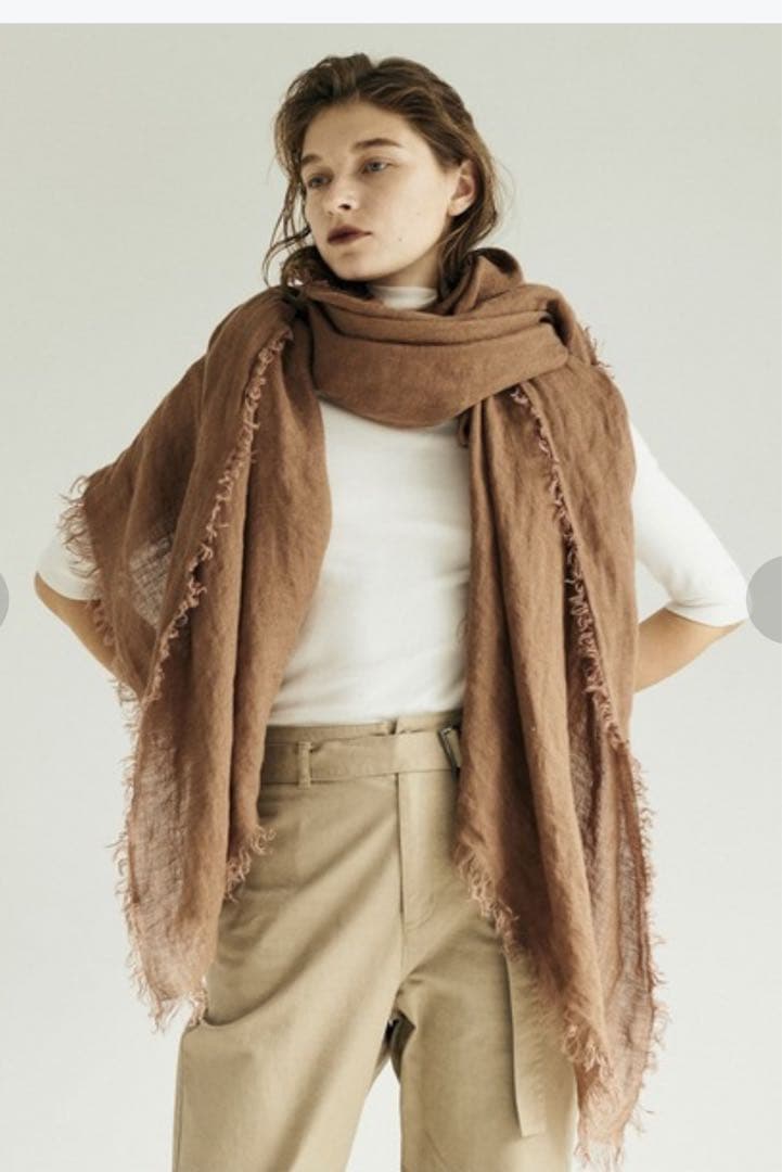 アソースメレ　ASAUCE MELER リネンフリンジストール