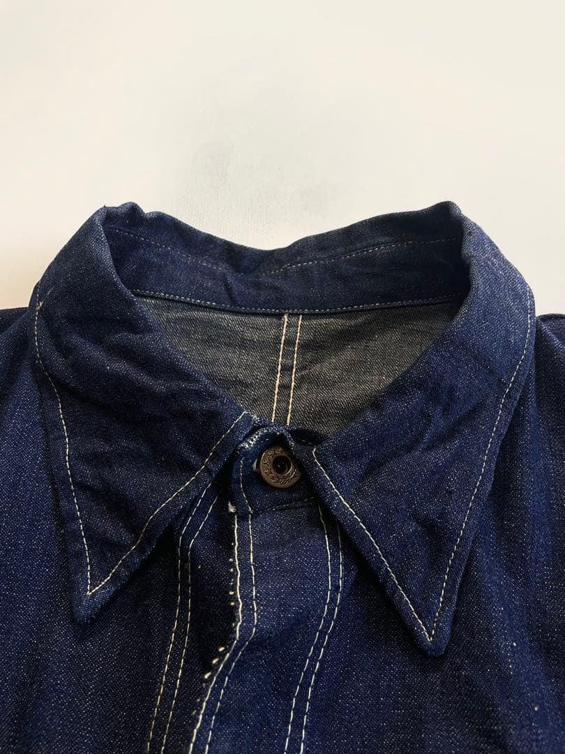 40s WWⅡ デニム カバーオール 大戦 ビッグサイズ ワンウォッシュ