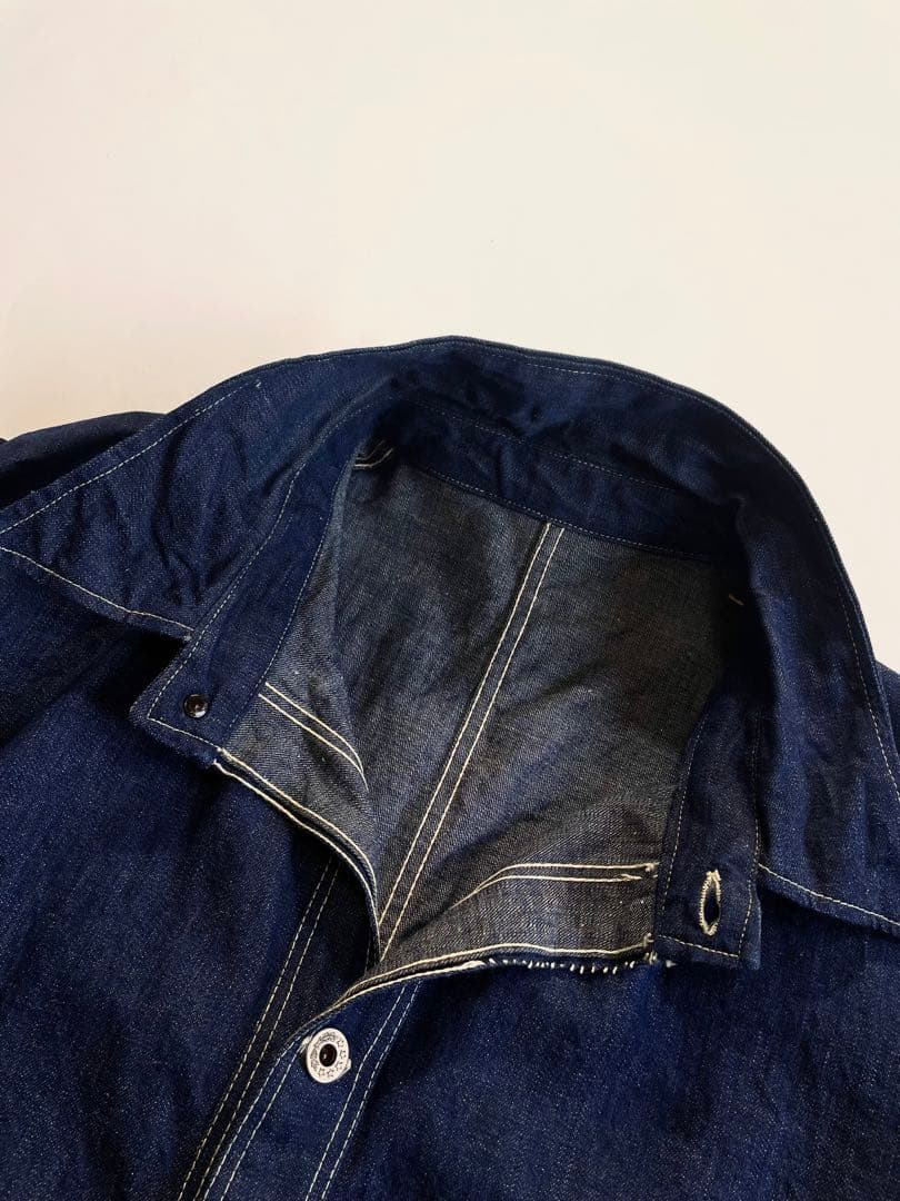 40s WWⅡ デニム カバーオール 大戦 ビッグサイズ ワンウォッシュ