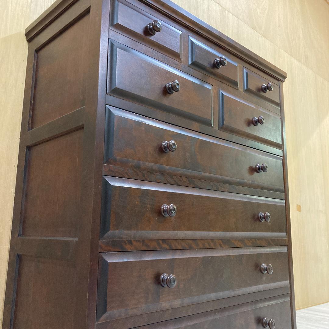 北海道民芸家具 整理箪笥 チェスト 樺材 和モダン 収納家具 北民