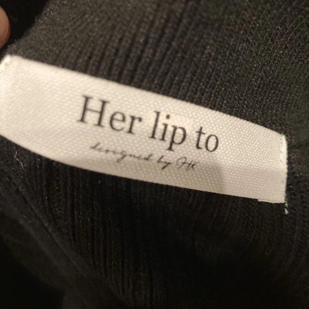 完売商品　herlipto Trois Rib Knit Polo Top M