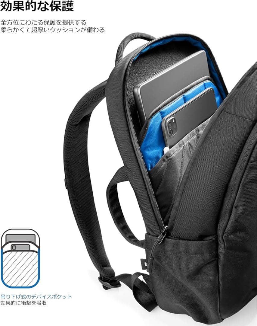 [tomtoc]15.6インチPC対応 ビジネスリュックCordura 20L