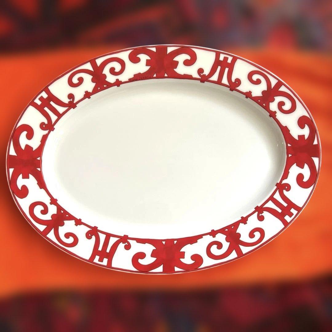 エルメス プレート オーバル　大皿 ガダルキヴィール　レア　37cm