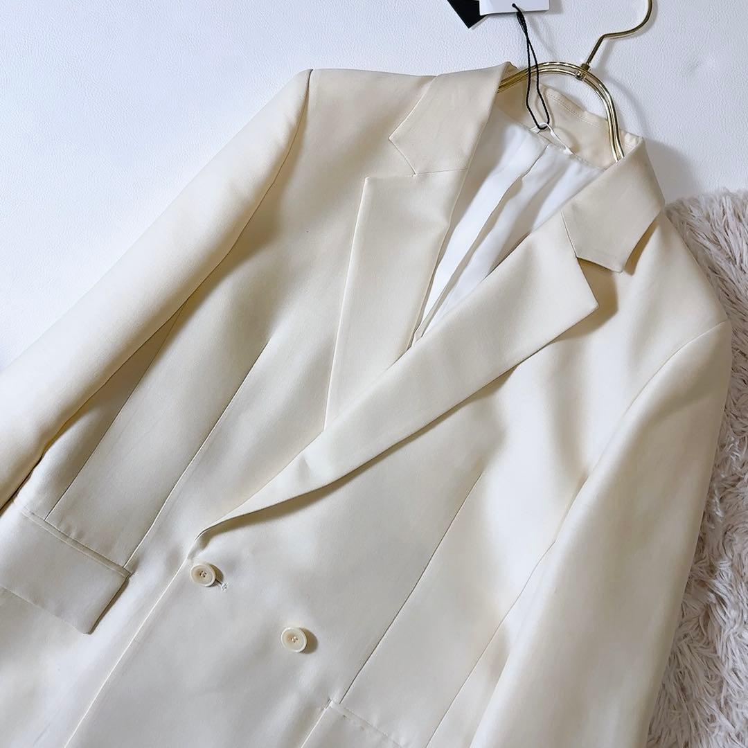 新品タグ付ꕥアナイ ウールシルクダブルテーラードジャケット 上品 日本製 M