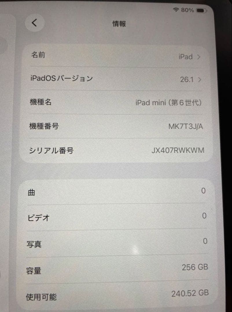 n*a様 iPad mini 6G 256GB +Apple Pencil+純正