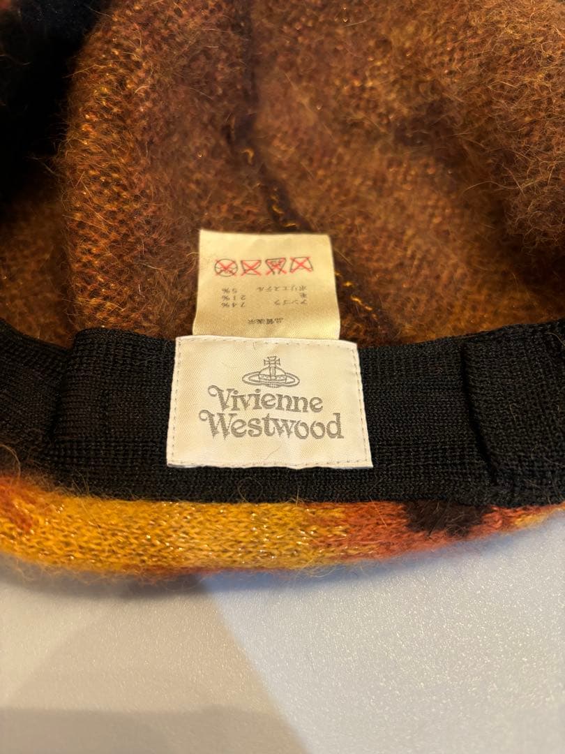 ヴィヴィアンウエストウッド　ベレー帽　刺繍　オーブ　日本製