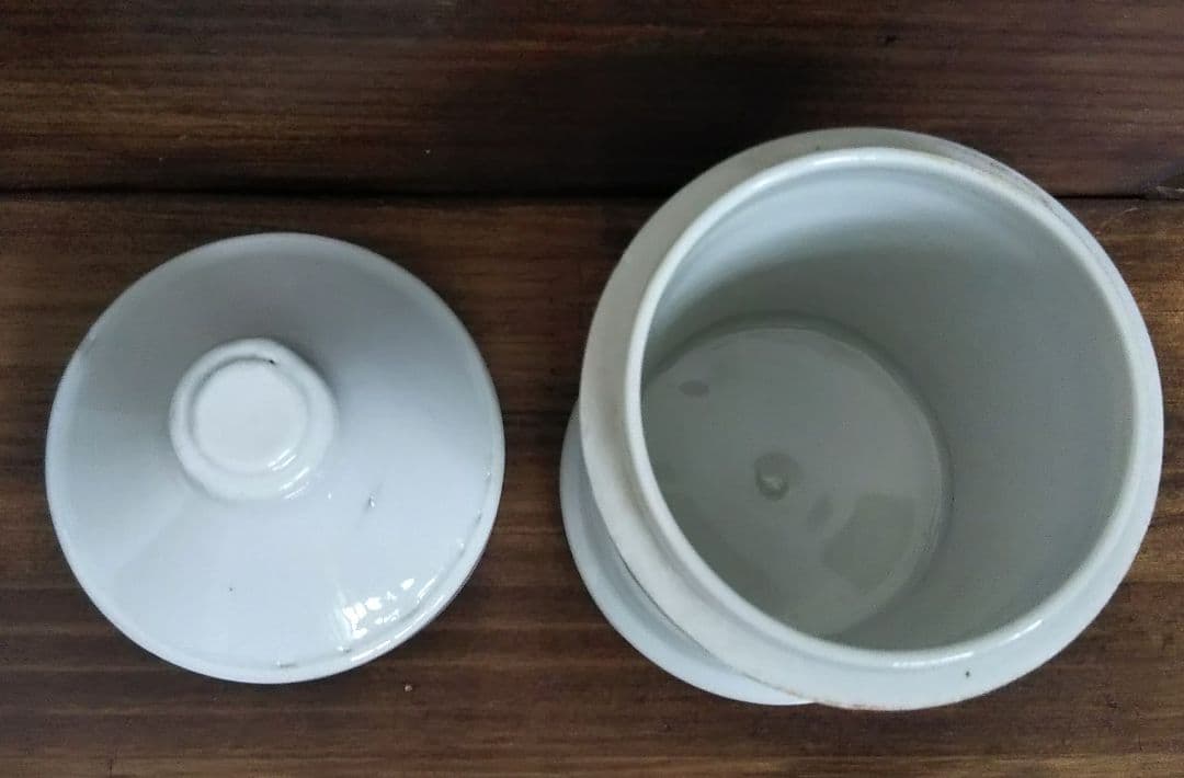 【希少】2点セット 古い白磁の軟膏壺 薬瓶 アンティーク