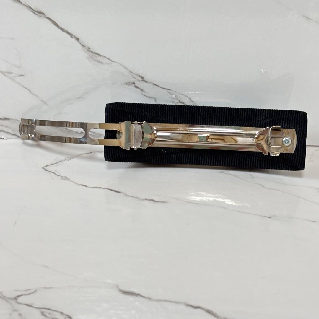 美品✨ サルヴァトーレフェラガモ ヘアバレッタ リボン ラインストーン付