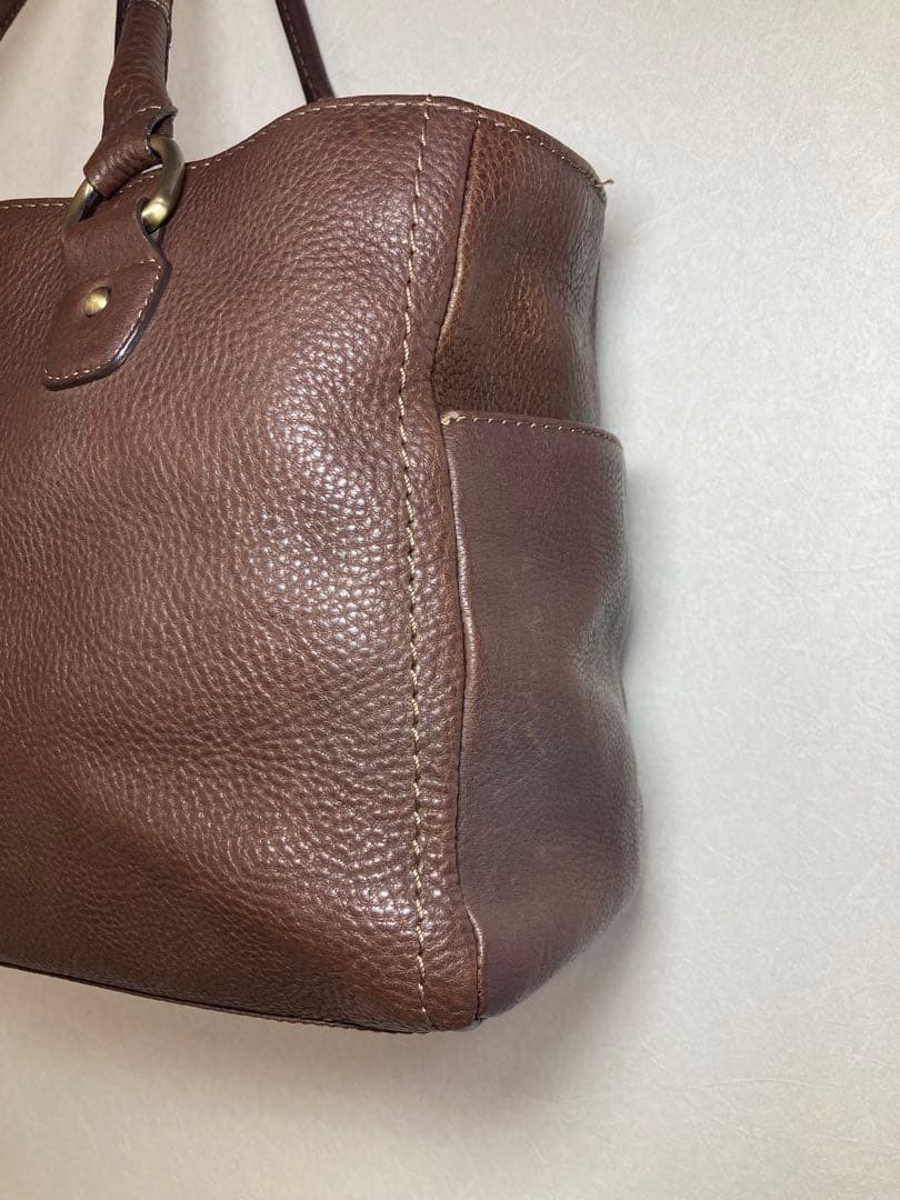 土屋鞄 トーンオイルヌメ ミディアムトートバッグ ダークブラウン