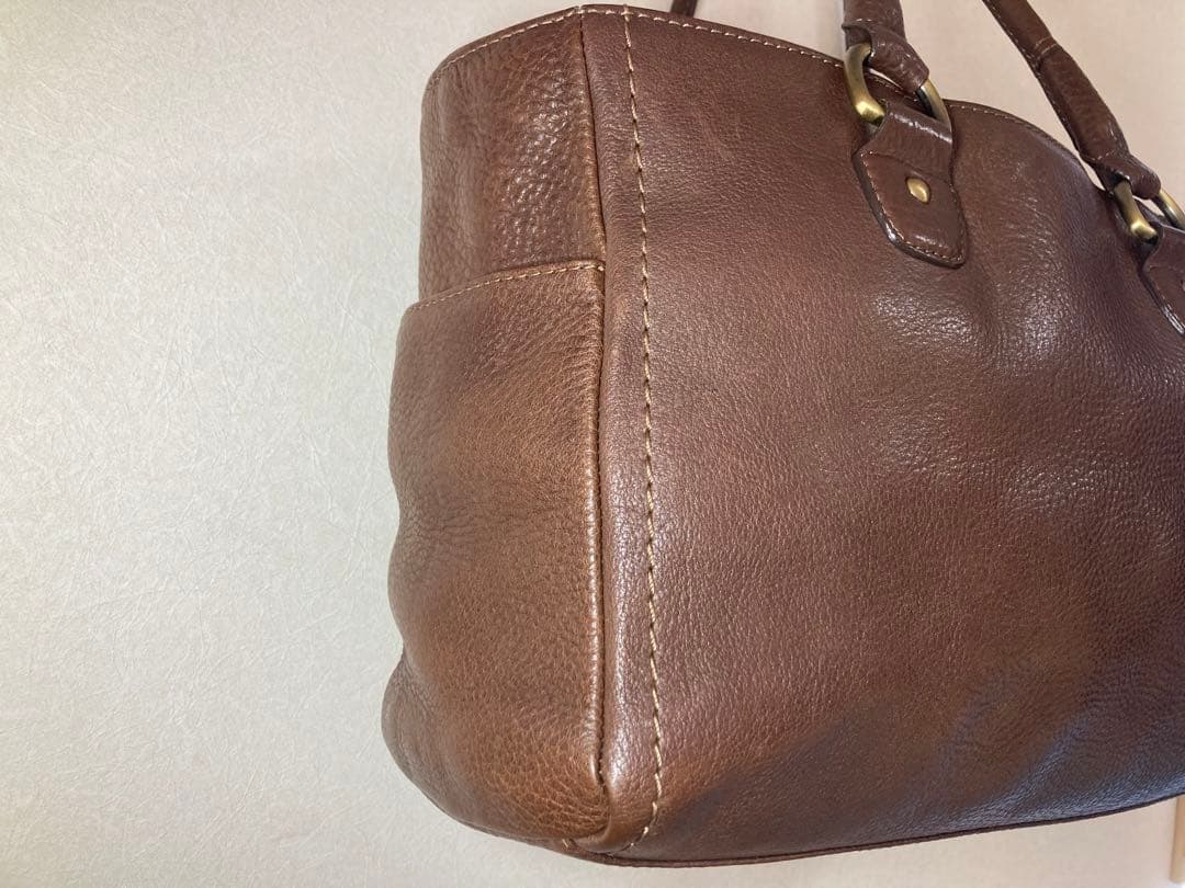 土屋鞄 トーンオイルヌメ ミディアムトートバッグ ダークブラウン