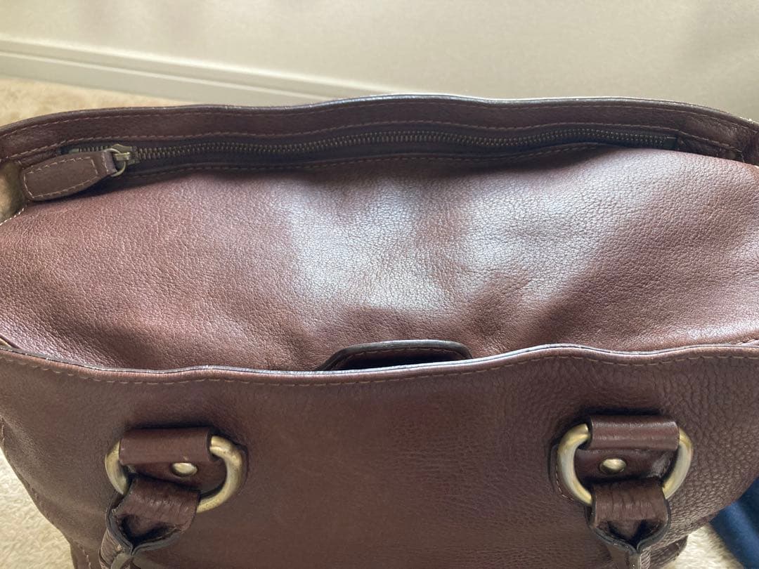 土屋鞄 トーンオイルヌメ ミディアムトートバッグ ダークブラウン