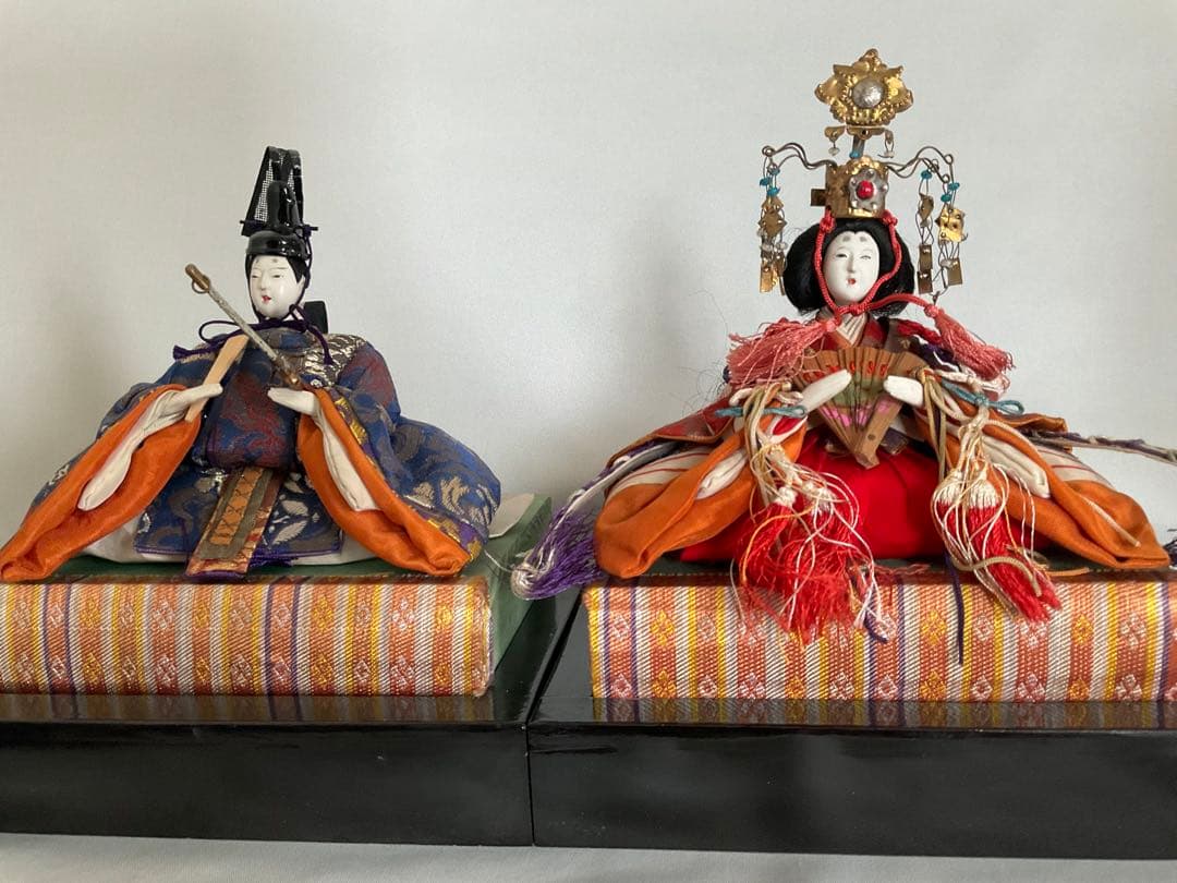 お雛様　親王飾　おひな様　雛祭り　レトロ　吊し雛　雛道具