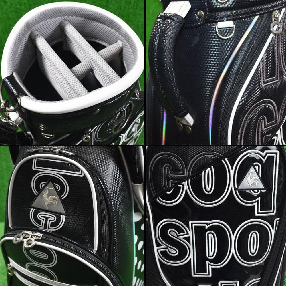 ら*す様 ルコックスポルティフ ゴルフ レディース キャディバッグ8.5型【黒】