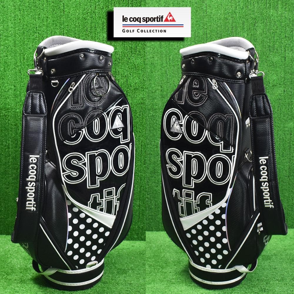 ら*す様 ルコックスポルティフ ゴルフ レディース キャディバッグ8.5型【黒】