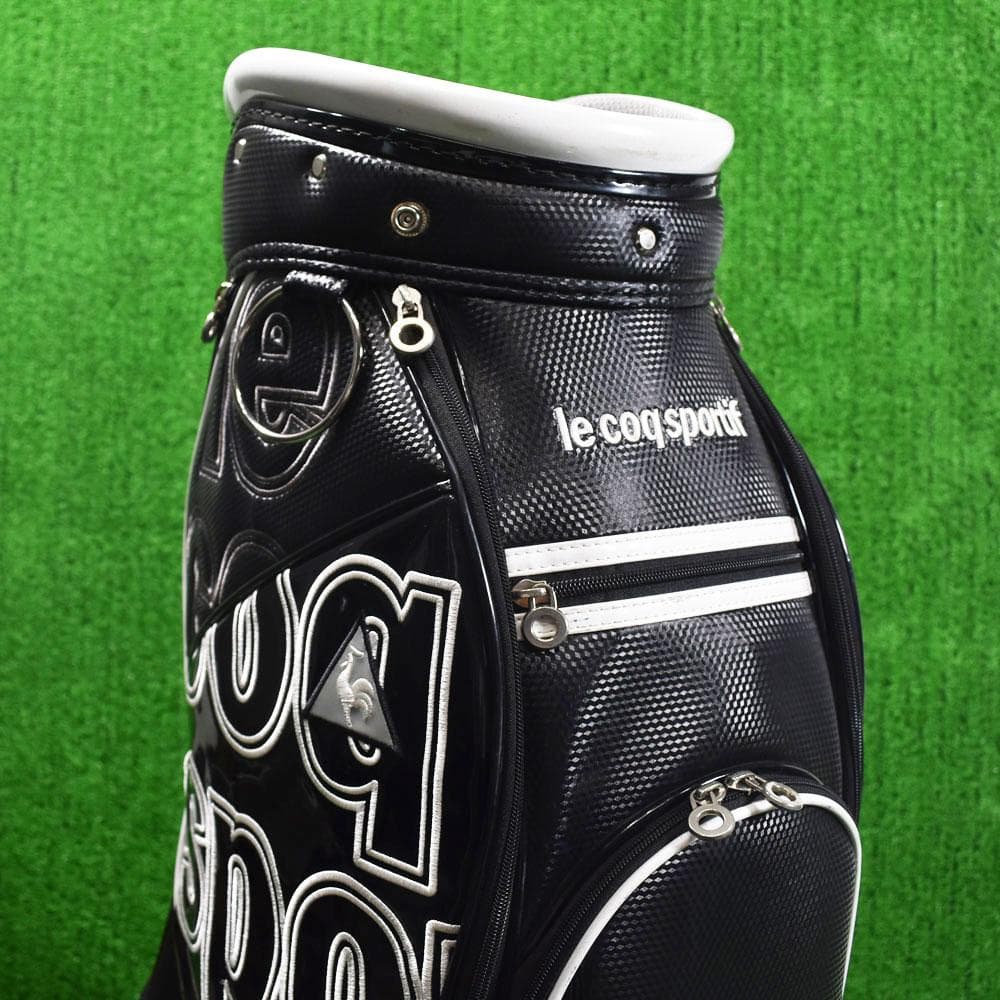 ら*す様 ルコックスポルティフ ゴルフ レディース キャディバッグ8.5型【黒】