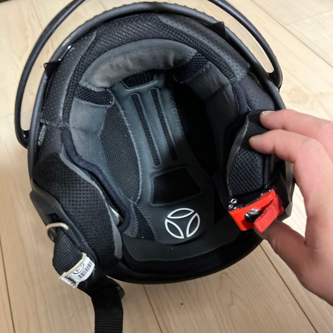 DUCATI ジェットヘルメット ブラック/レッド