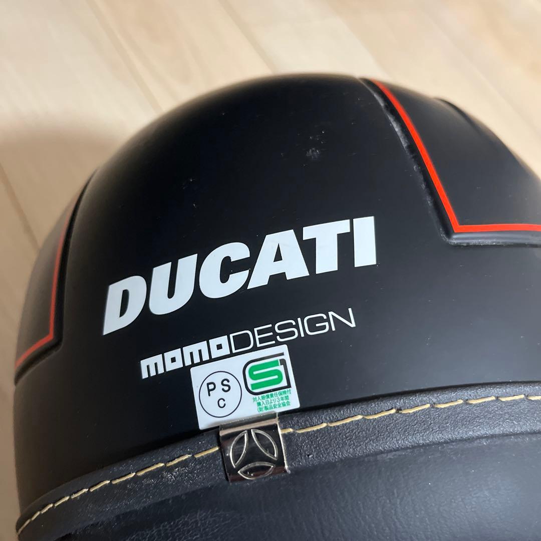 DUCATI ジェットヘルメット ブラック/レッド