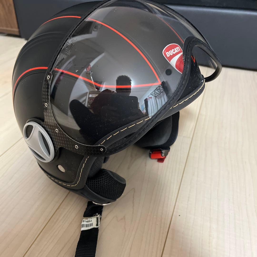 DUCATI ジェットヘルメット ブラック/レッド
