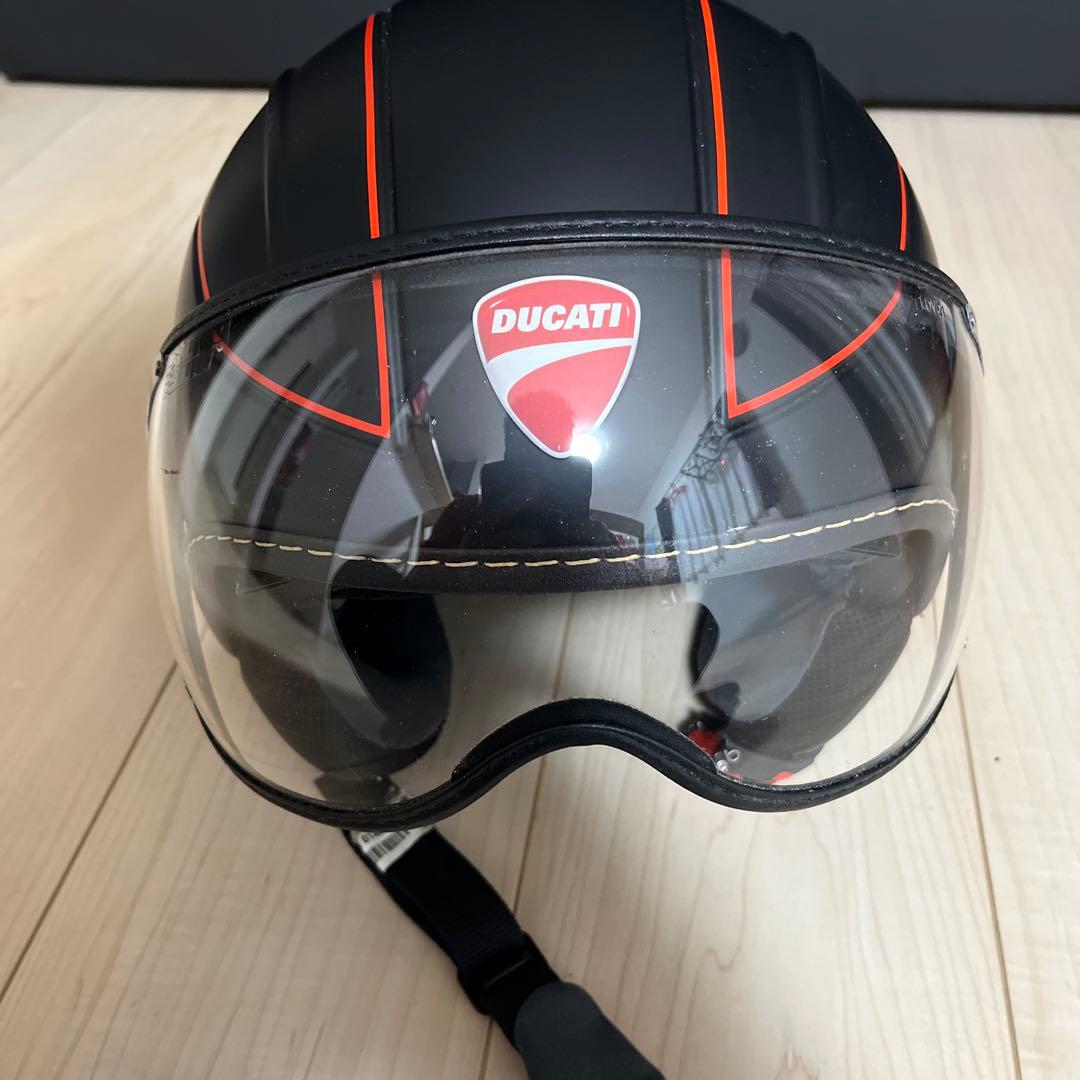 DUCATI ジェットヘルメット ブラック/レッド