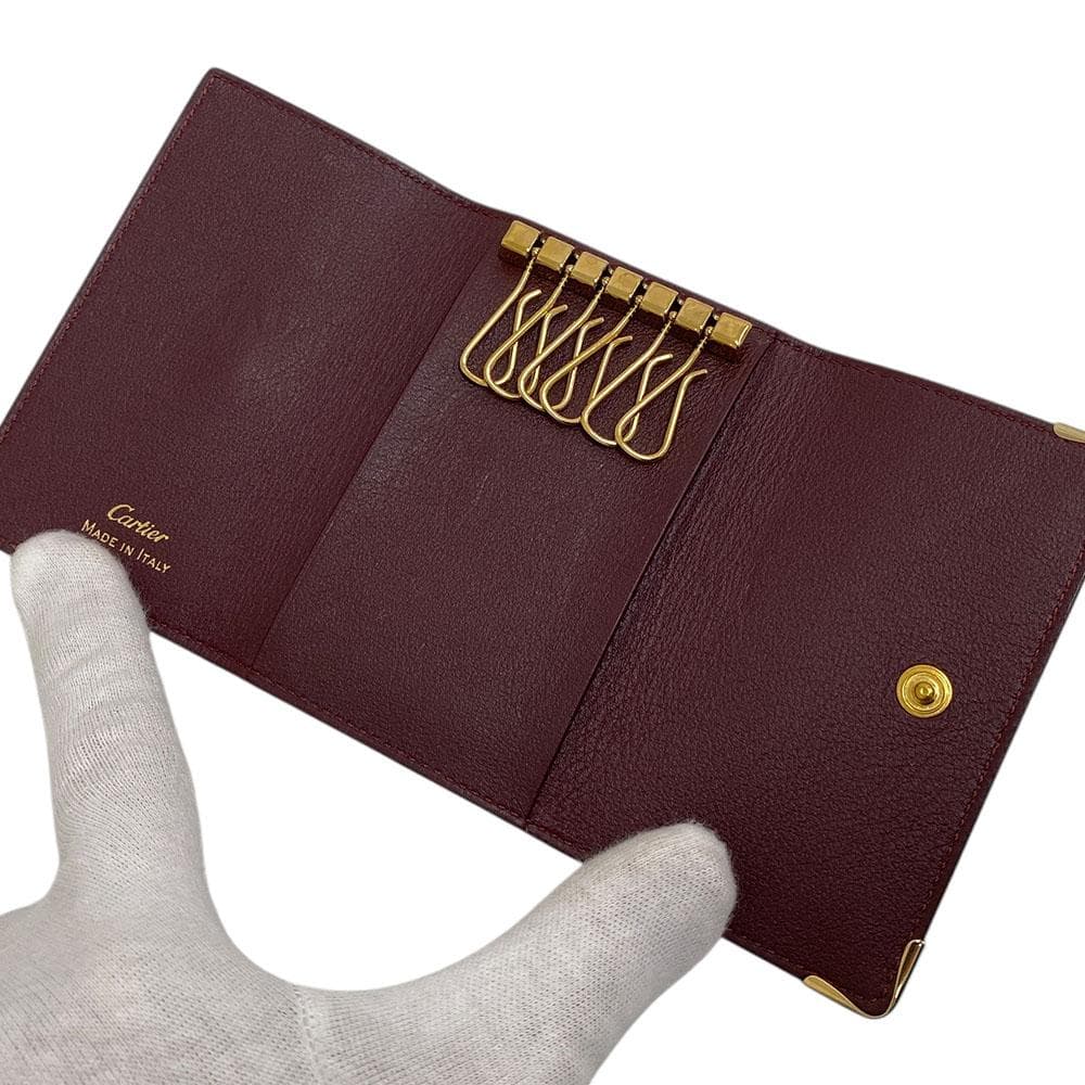 未使用 Cartier カルティエ マストライン キーケース 6連 ボルドー