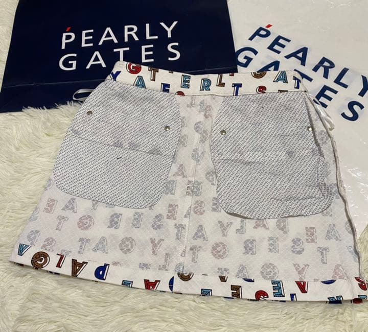 正規品パーリーゲイツアートピケダイヤカットロゴプリントスカートレディスサイズ00