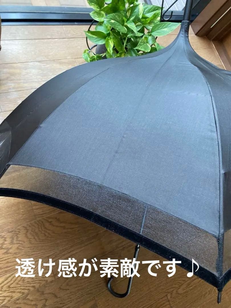 【新品未使用！美品❣️】FOXEY★晴雨兼用 黒　長傘　♡お洒落♡