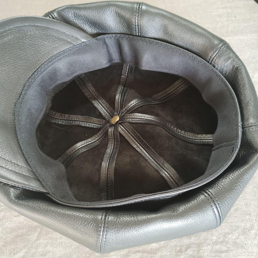 【SALE】牛本革　レザーキャスケット　M〜LLサイズ