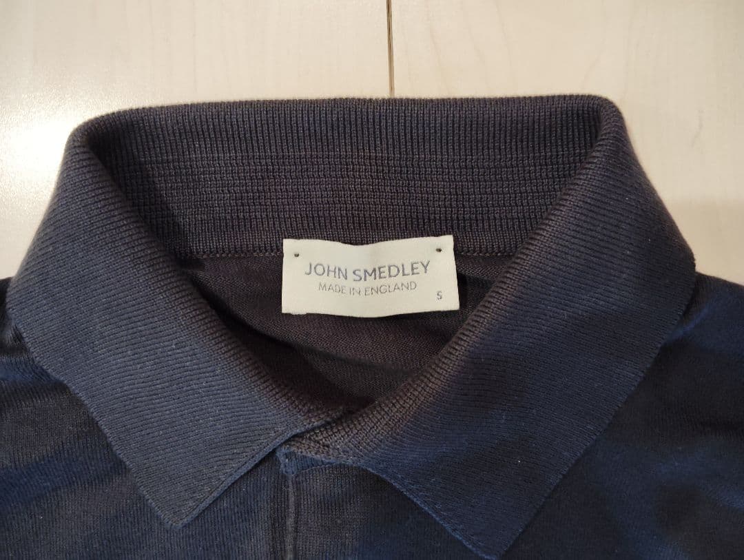 ジョンスメドレー ポロシャツ シーアイランドコットン ネイビー S