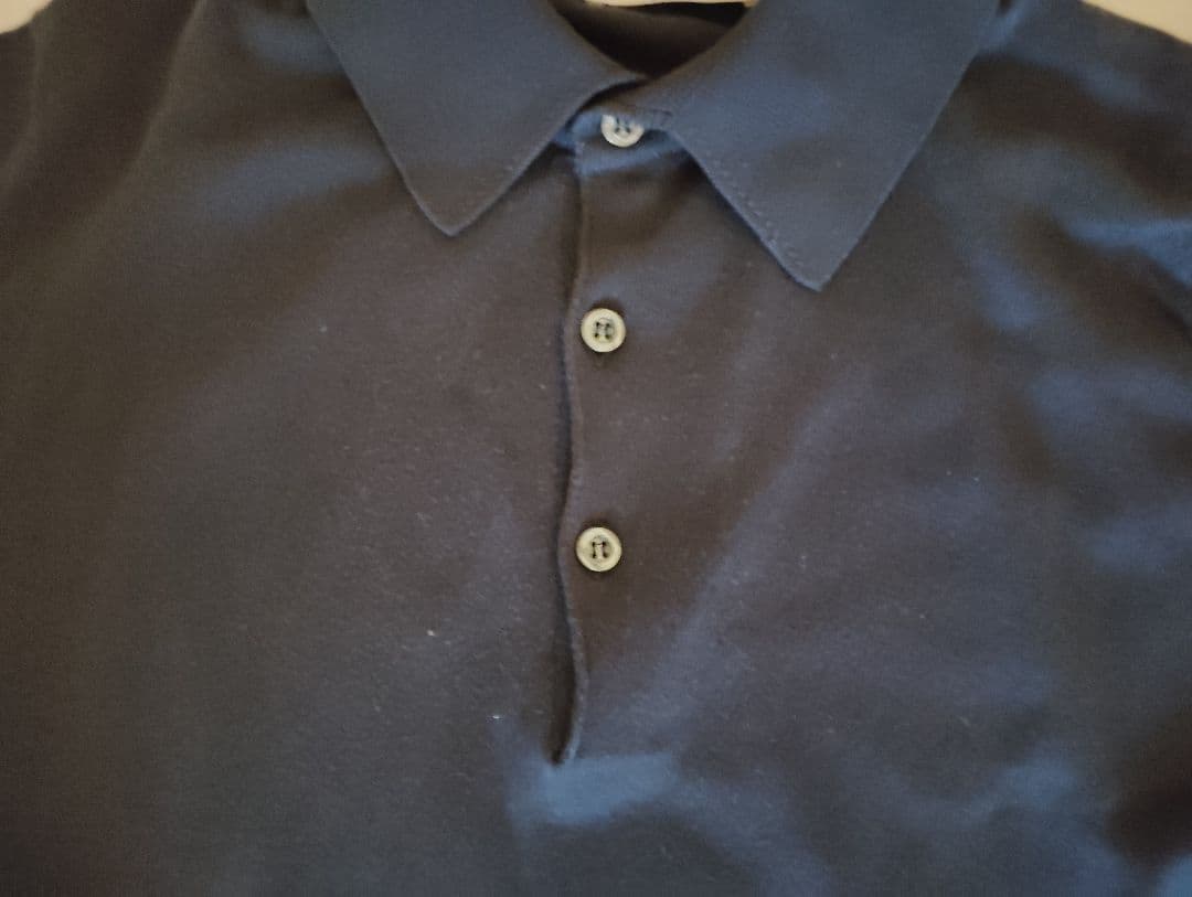 ジョンスメドレー ポロシャツ シーアイランドコットン ネイビー S