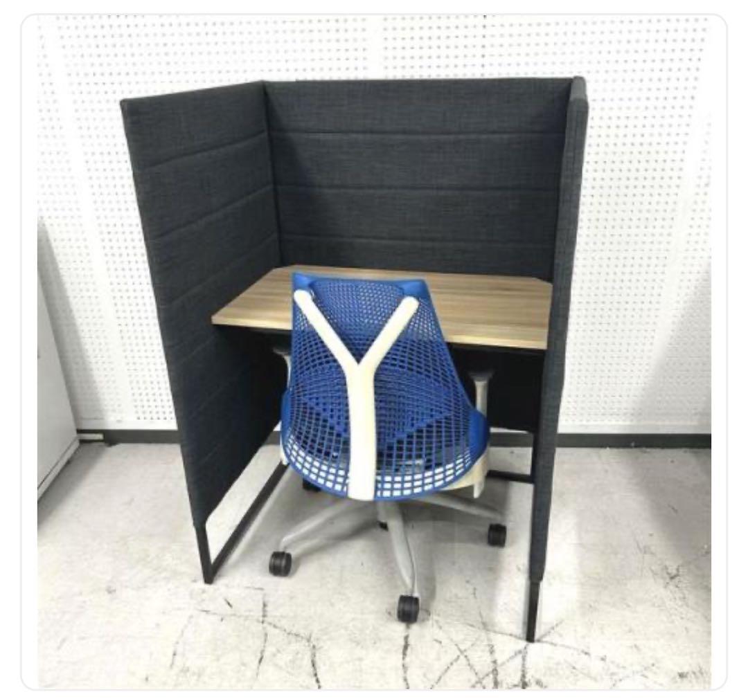 送料込み アスプルンド 集中ブース デスク テレワーク