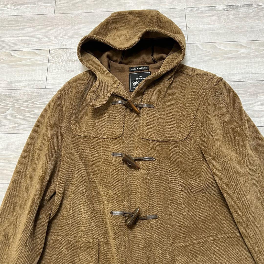 最高級✨グローバーオール ヘリンボーン キングストン ダッフルコート ブラウン