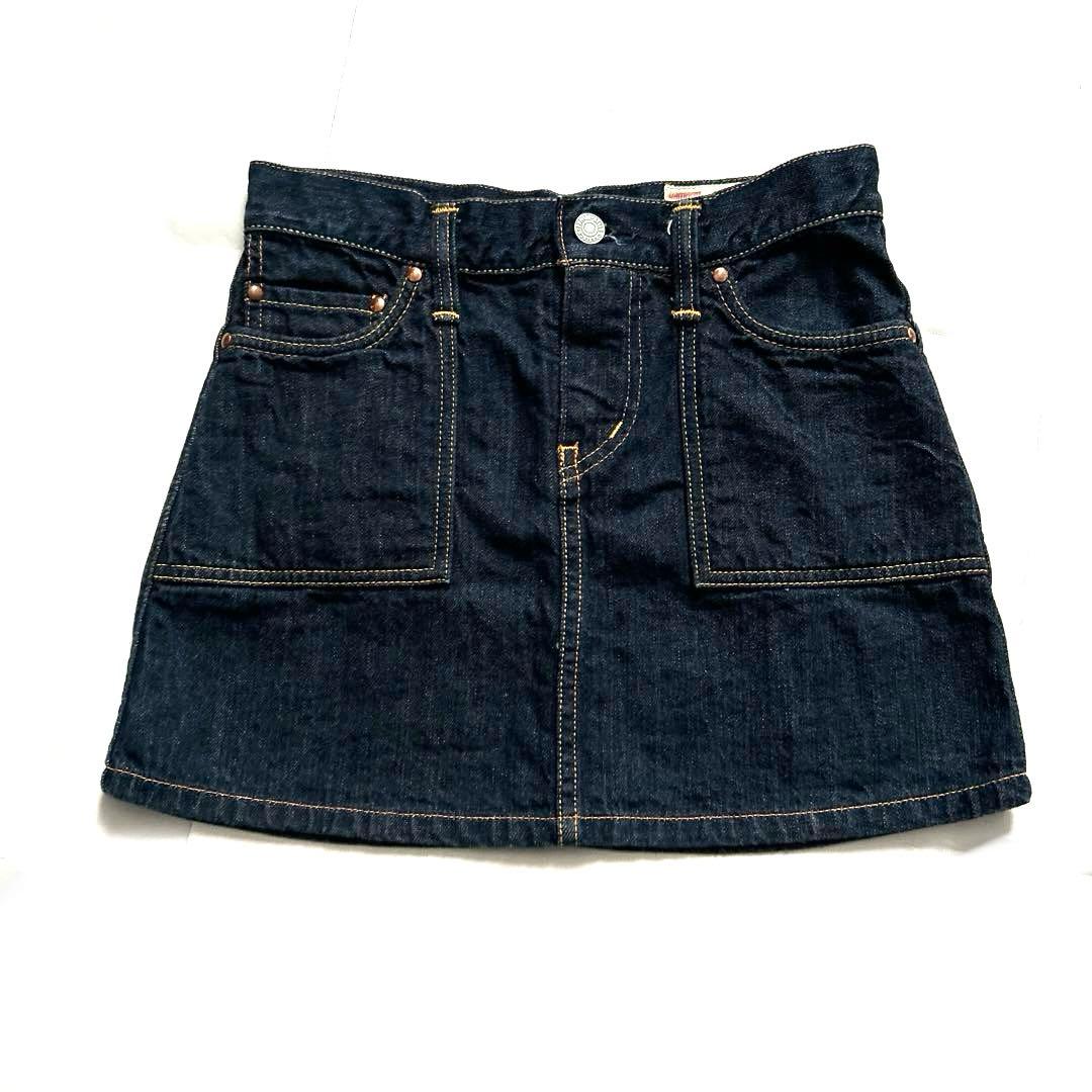 美品evisu donnaデニムミニスカートカモメSサイズ エビスエヴィス