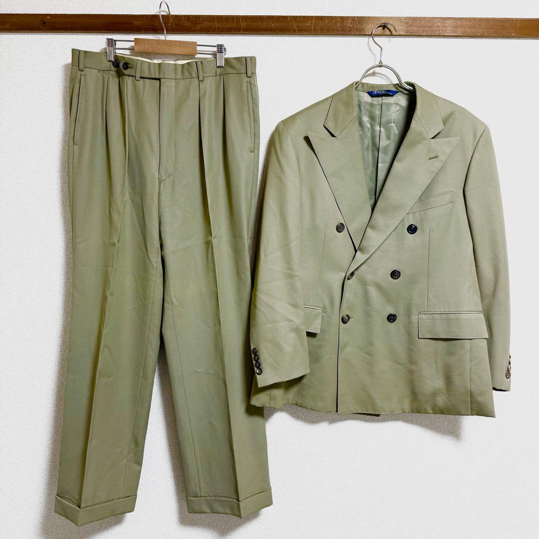 ポロラルフローレン ダブルスーツセットアップ グリーン メンズL相当