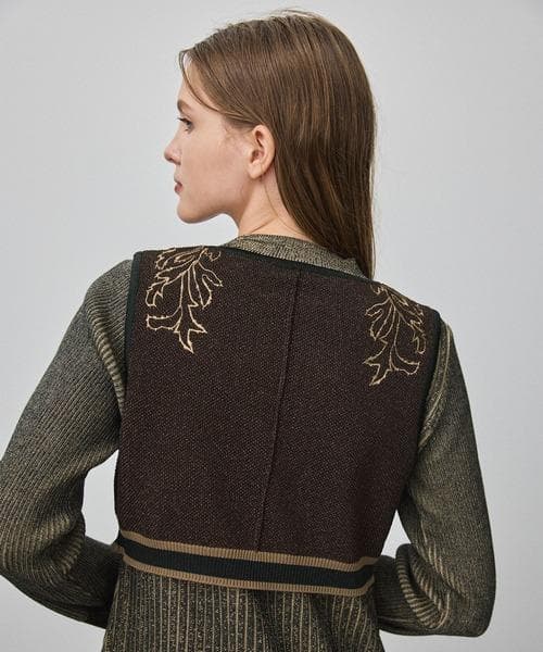 PUBLIC TOKYO エンブロイダリーニットワンピース