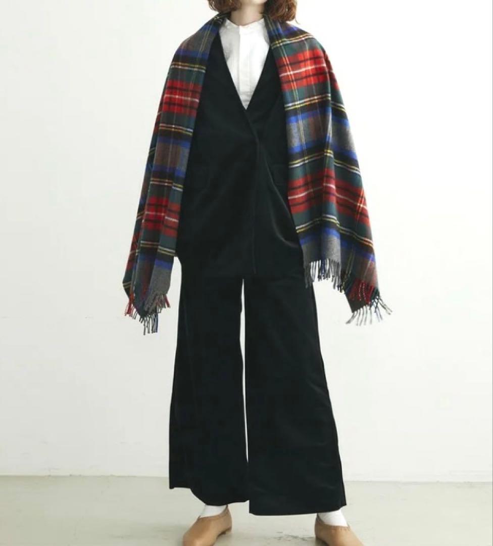 新品希少TWW◆大判カシミヤ混ストール3万グレースチュワート　検)ジョンストンズ