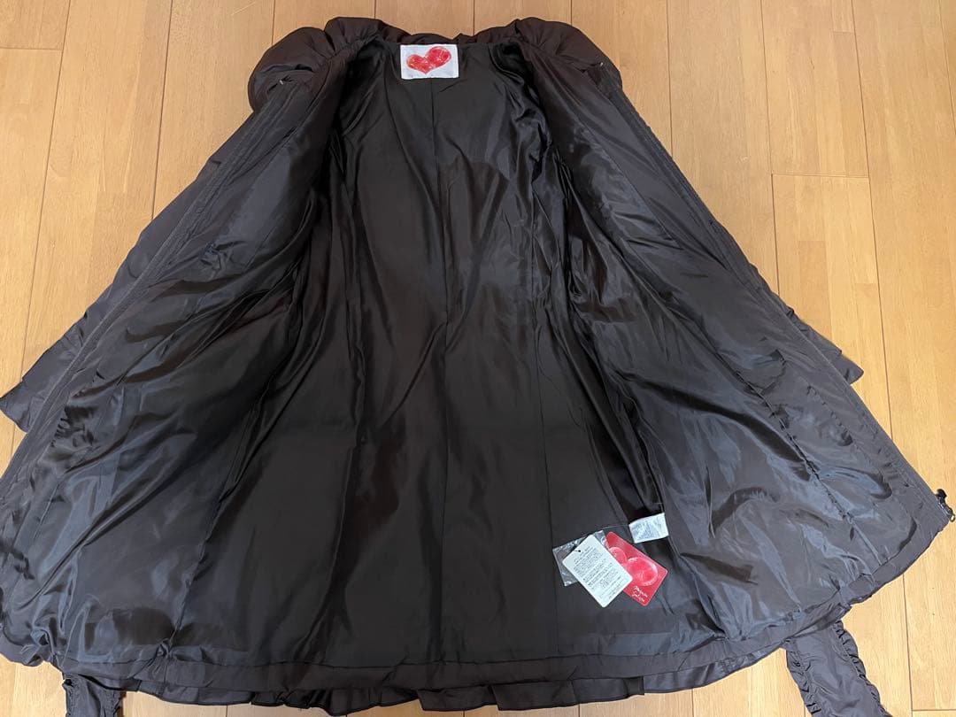 ❤️新品タグ付き＆Love❤️ダウンコート LL 美シルエット Aライン フリル
