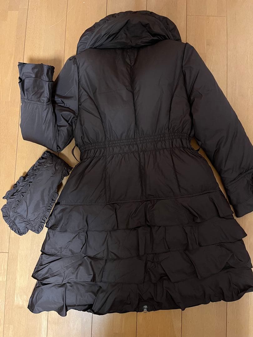 ❤️新品タグ付き＆Love❤️ダウンコート LL 美シルエット Aライン フリル