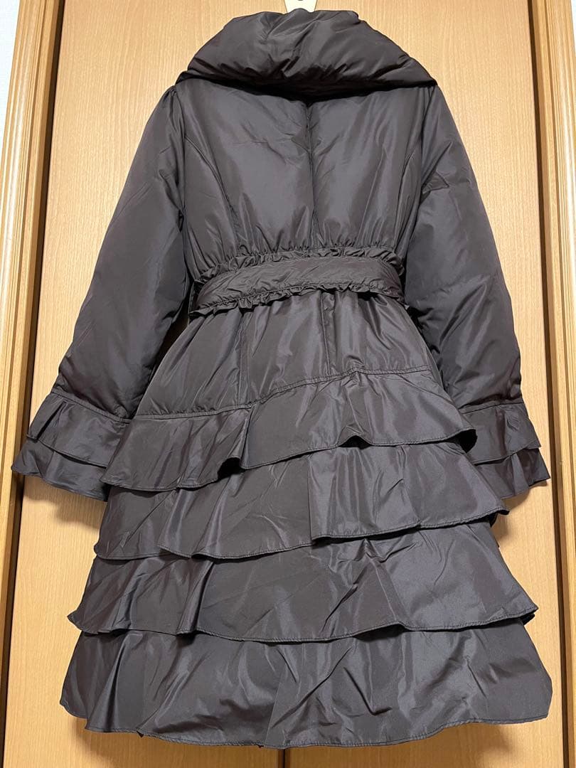 ❤️新品タグ付き＆Love❤️ダウンコート LL 美シルエット Aライン フリル