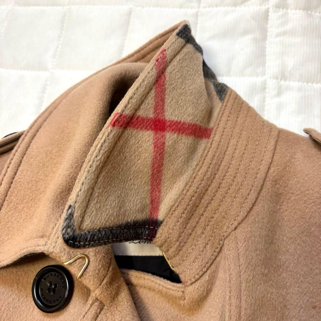 美品☆バーバリーロンドンイングランドウールカシミヤトレンチコート　38
