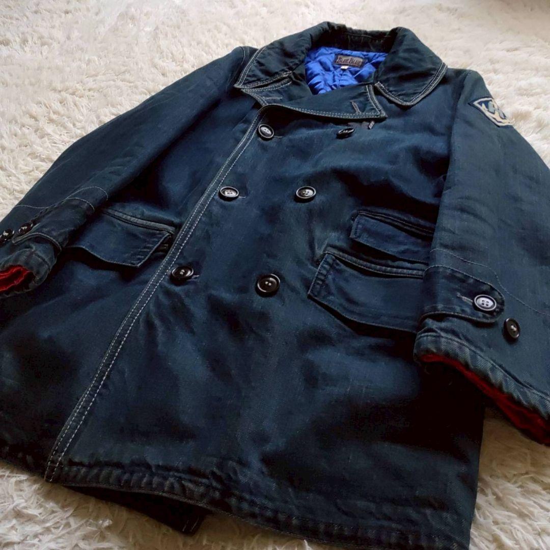 BLUE BLUE インディゴ デニム 中綿入り Pコート カバーオール