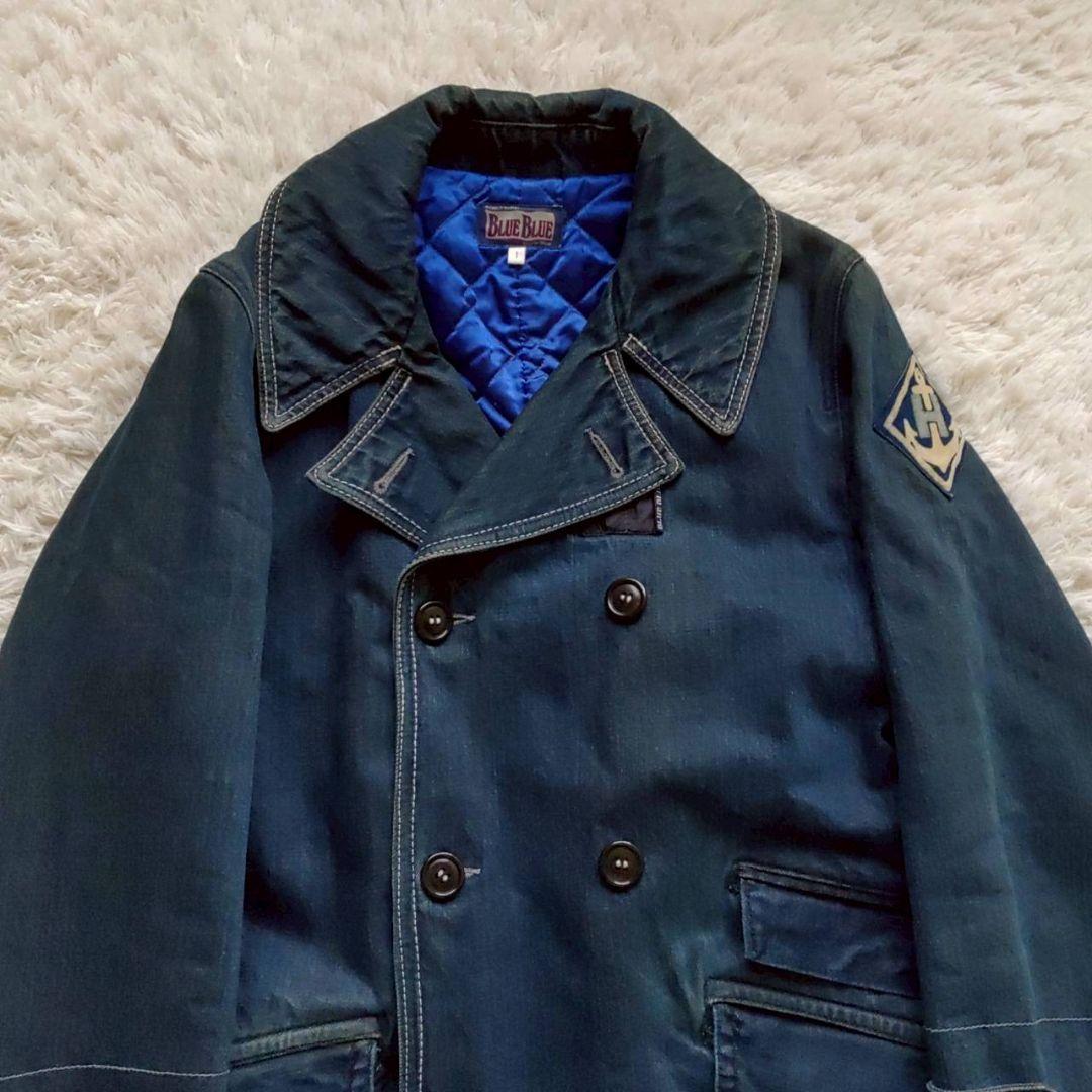 BLUE BLUE インディゴ デニム 中綿入り Pコート カバーオール