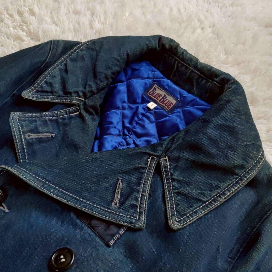 BLUE BLUE インディゴ デニム 中綿入り Pコート カバーオール