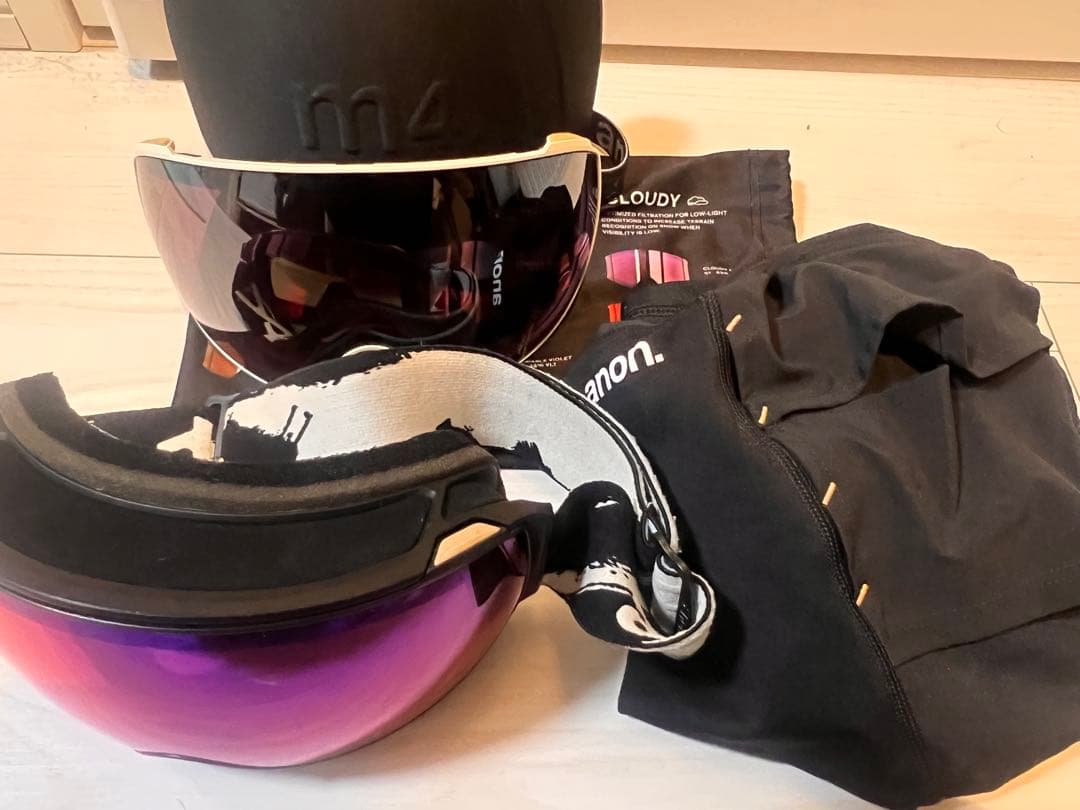 【早い者勝ち】anon. m4 ゴーグル 紫色レンズ 収納ケース付き