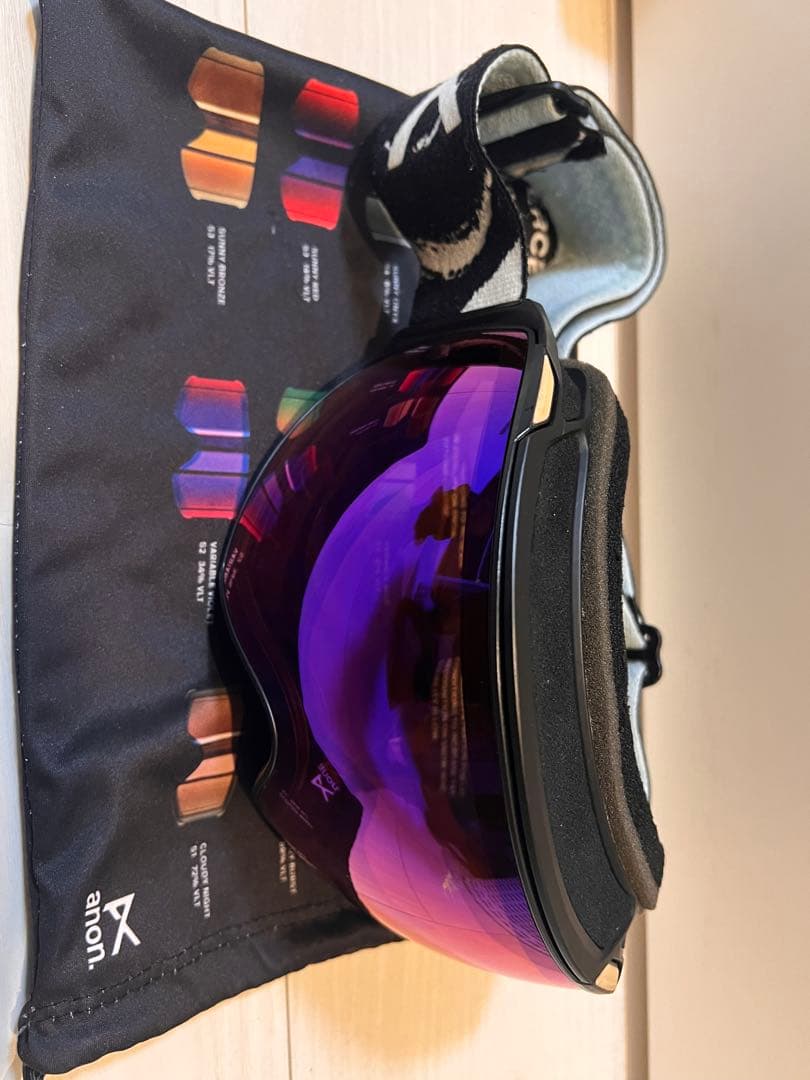 【早い者勝ち】anon. m4 ゴーグル 紫色レンズ 収納ケース付き