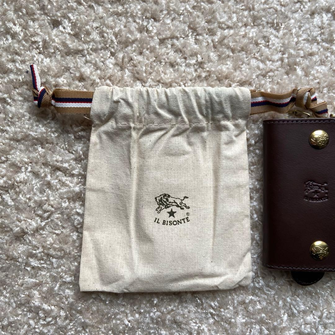 IL BISONTE イルビゾンテ　キーケース　ダークブラウン　保存袋付き