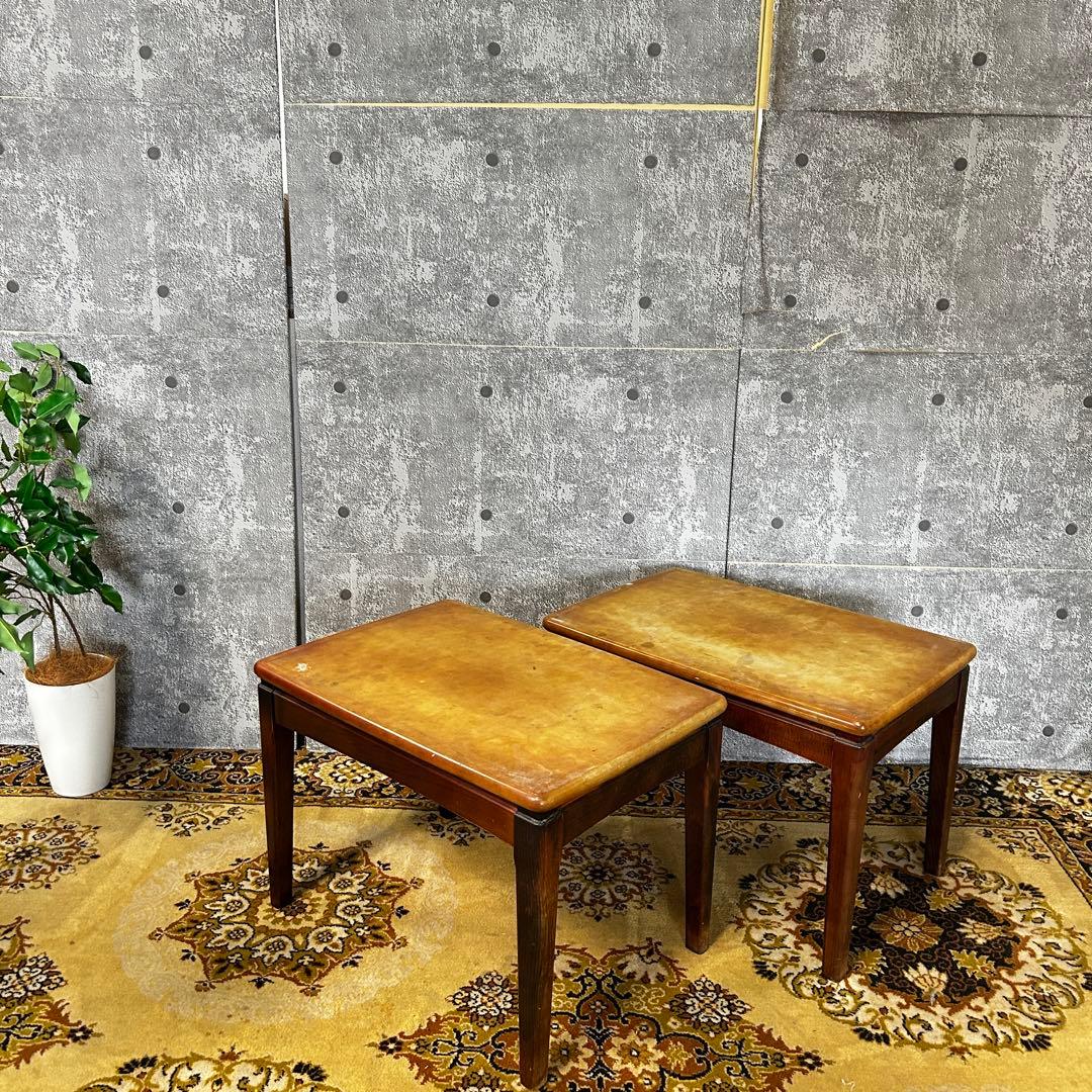 ꧁カリモク家具 karimoku꧂オールドカリモク サイドテーブル2脚セット